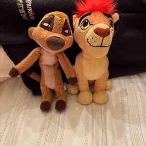 Timon & Kion plush stuffed animal from The Lion Guard series Lot Of 2